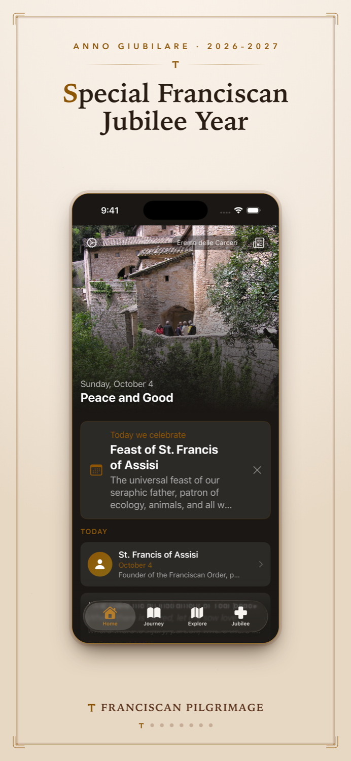 special Jubilee Year of Saint Francis home screen