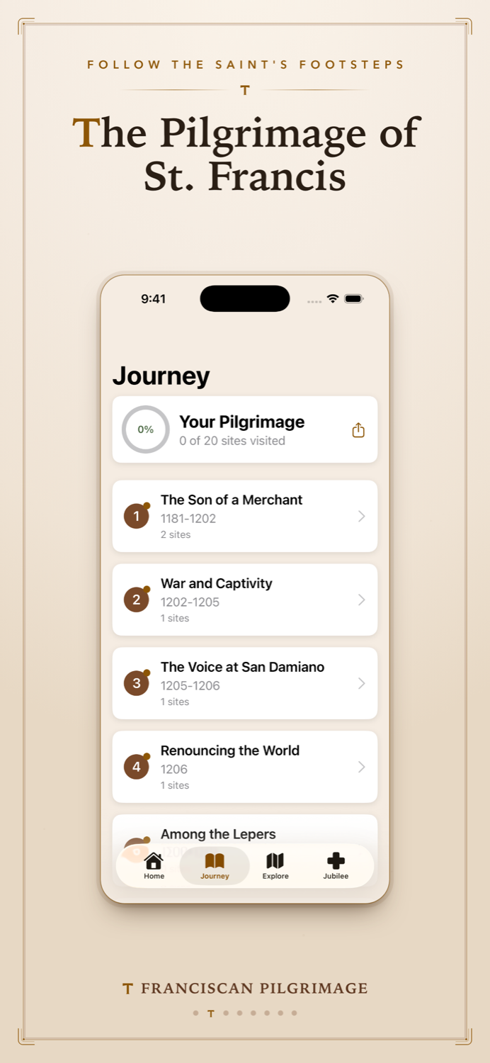 The Pilgrimage of St. Francis — journey chapter list