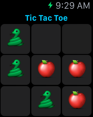 A game of Tic Tac Toe